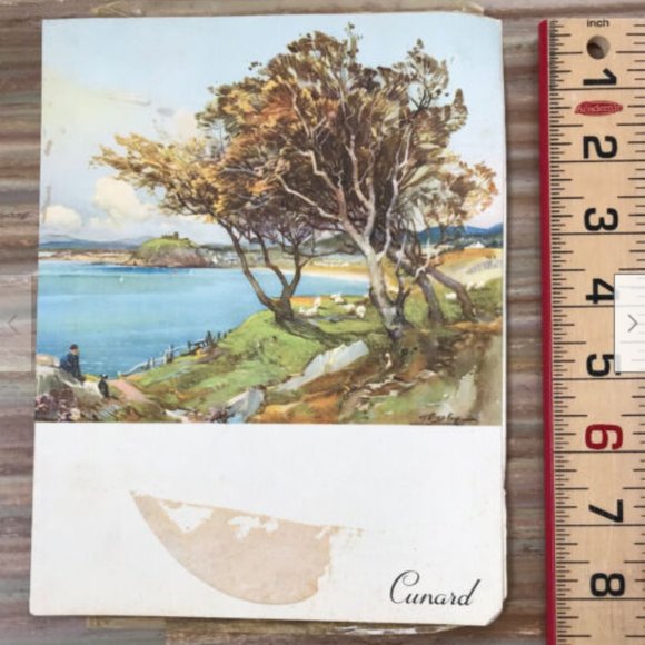 RMS Ivernia Jan 22 1957 Passenger Luncheon Menu UK Cunard Line Memorabilia - Picture 1 of 2